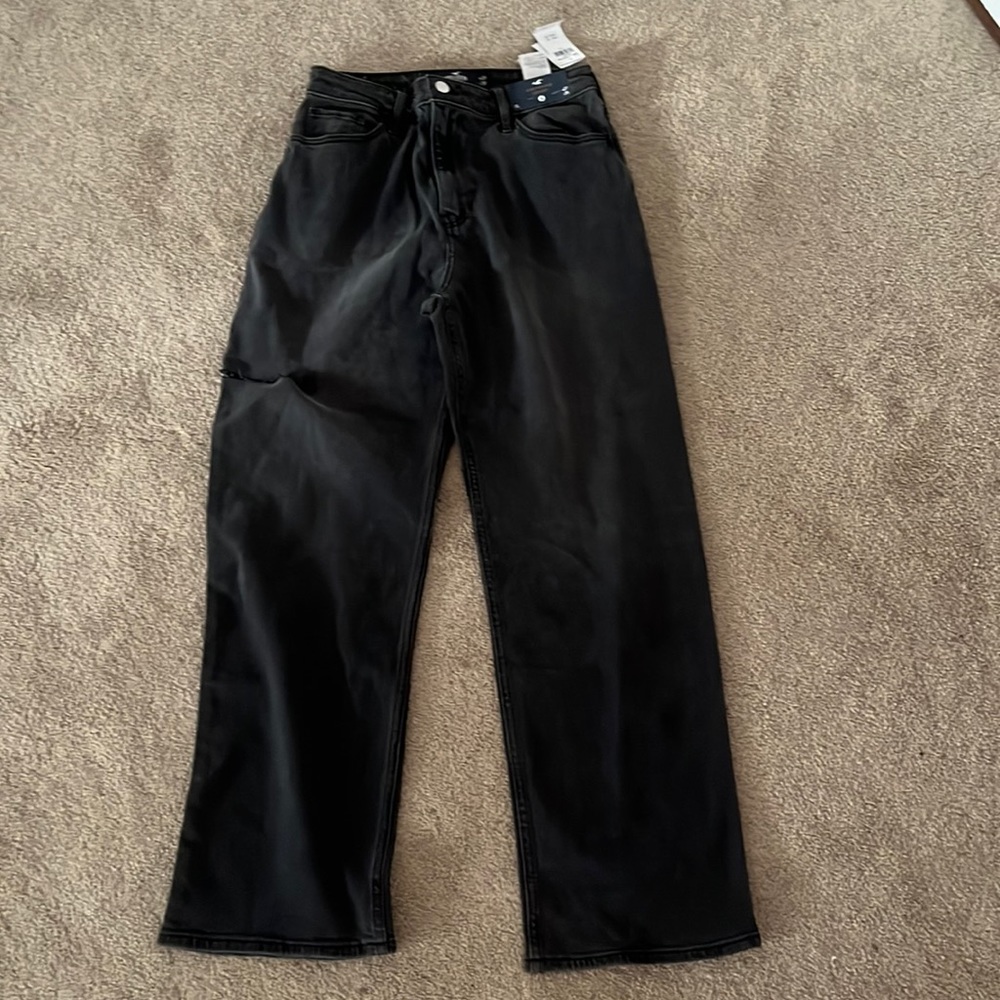 Hollister black dad jeans, new with tags, size 27
